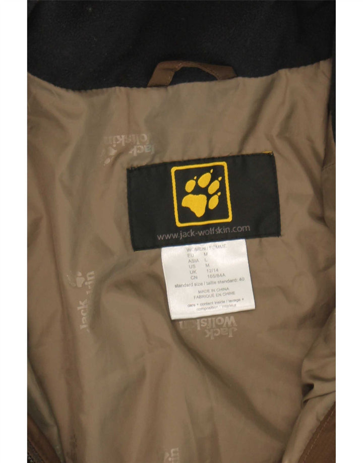 Damski ocieplany płaszcz z kapturem Jack Wolfskin UK 12/14 Średni brązowy poliester