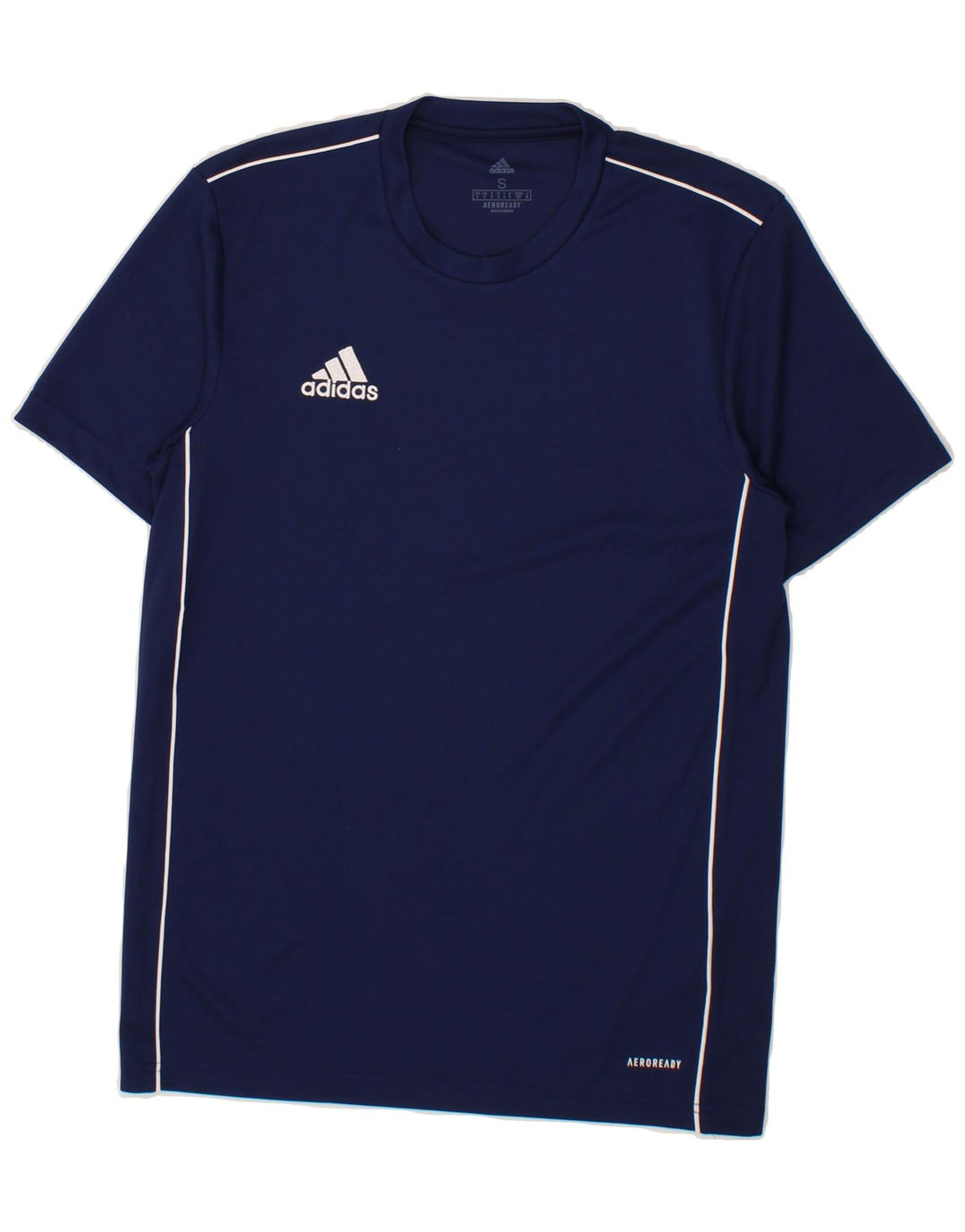 ADIDAS Mens Climalite T-Shirt Top Small Navy Blue Polyester Vintage Adidas and Second-Hand Adidas from Messina Hembry 