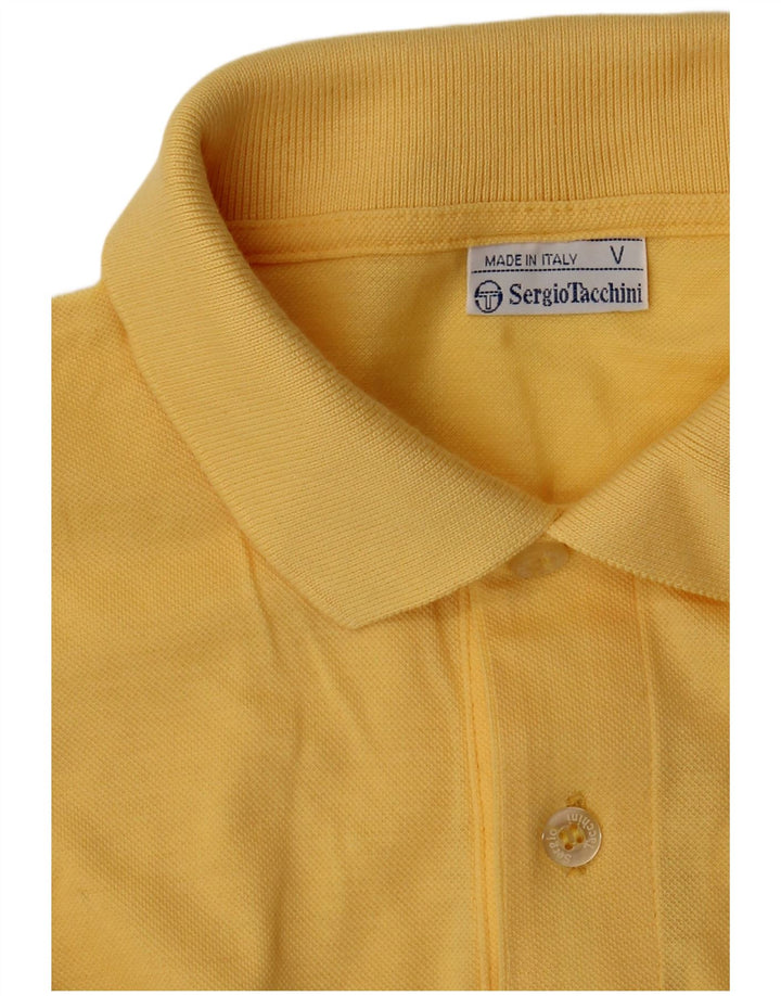 Męska koszulka polo z długim rękawem Sergio Tacchini, duża, żółta