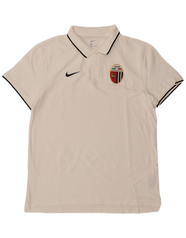 Męska koszulka polo Nike Ascoli Calcio 1898 XL, biała, bawełniana