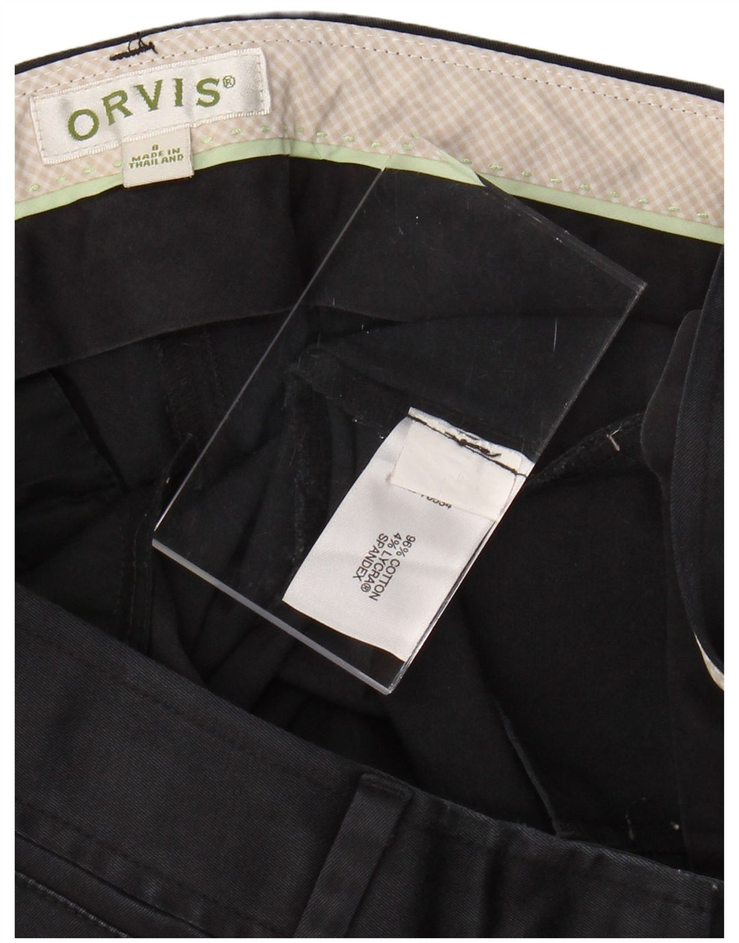 Spodnie damskie ORVIS Slim Casual US 8 Medium W28 L27 Czarna bawełna