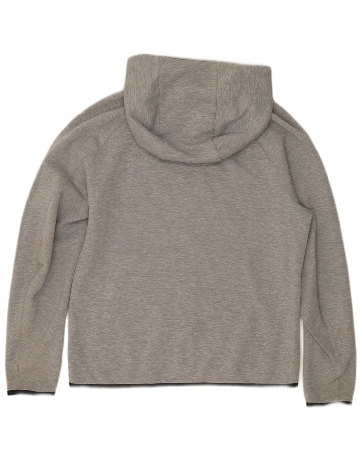 Męski sweter z kapturem i zamkiem błyskawicznym Nike, mały, szary, z bawełny w cętki