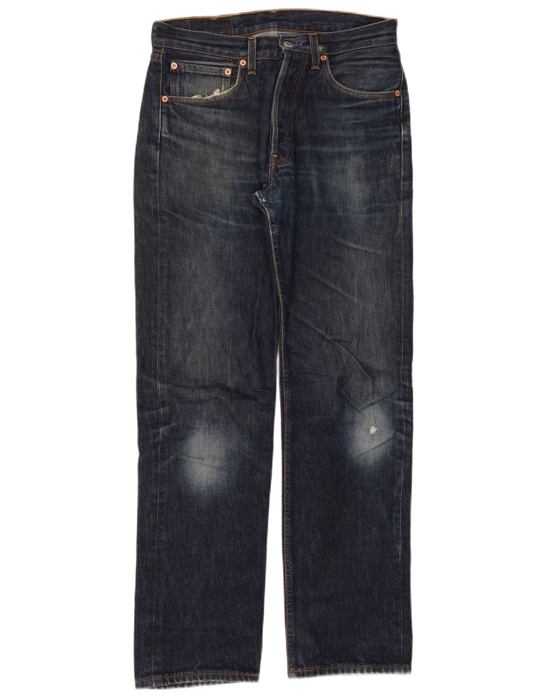 Damskie jeansy Levi's 501 Straight W31 L32 granatowe