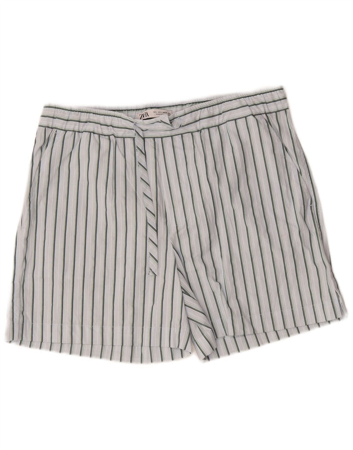 Męskie spodenki chino Zara, duże, bawełniane W32, w niebieskie paski