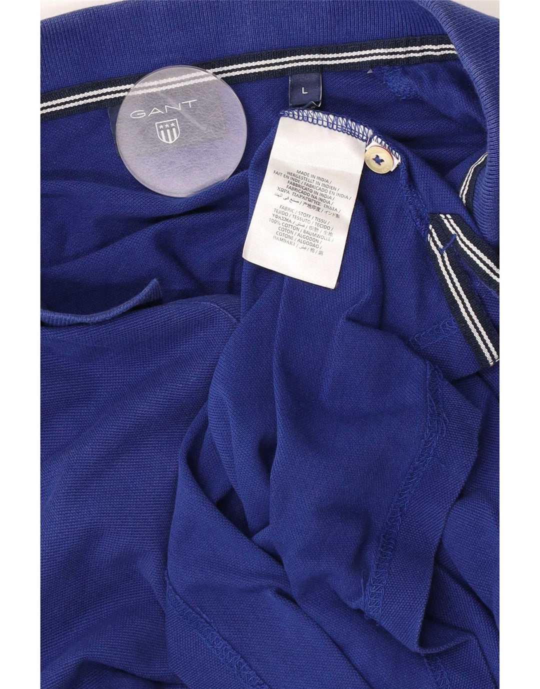 Męska koszulka polo Gant, duża, niebieska, bawełniana