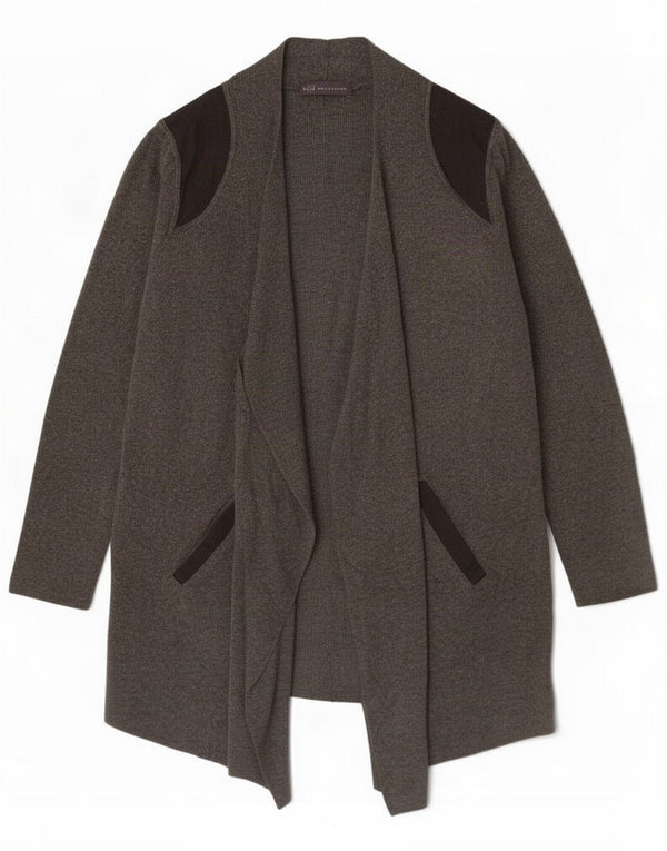 Damski sweter rozpinany Marks & Spencer Longline UK 16, duży szary