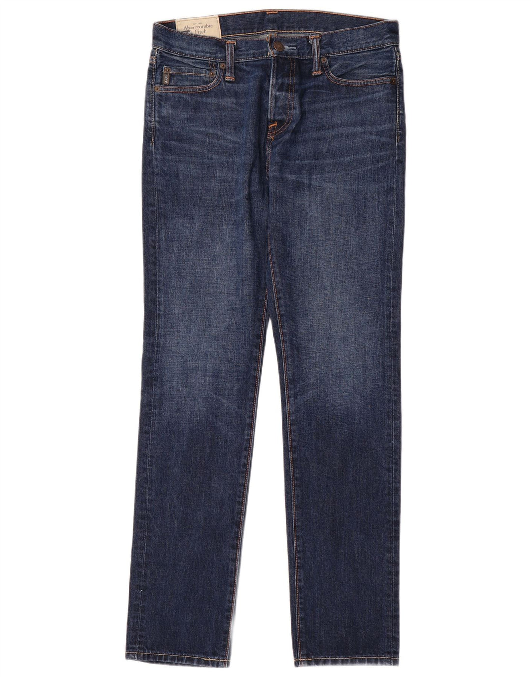 Męskie jeansy slim fit ABERCROMBIE & FITCH W30 L32 Niebieskie, bawełniane