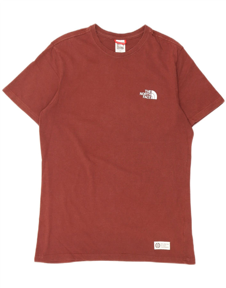 Męski T-shirt z grafiką The North Face, bawełniany, średnio brązowy