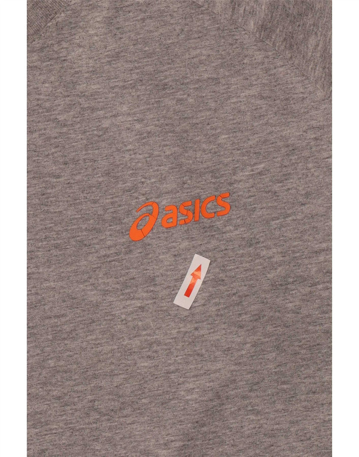 Męska koszulka z grafiką Asics, góra XL, szara bawełna