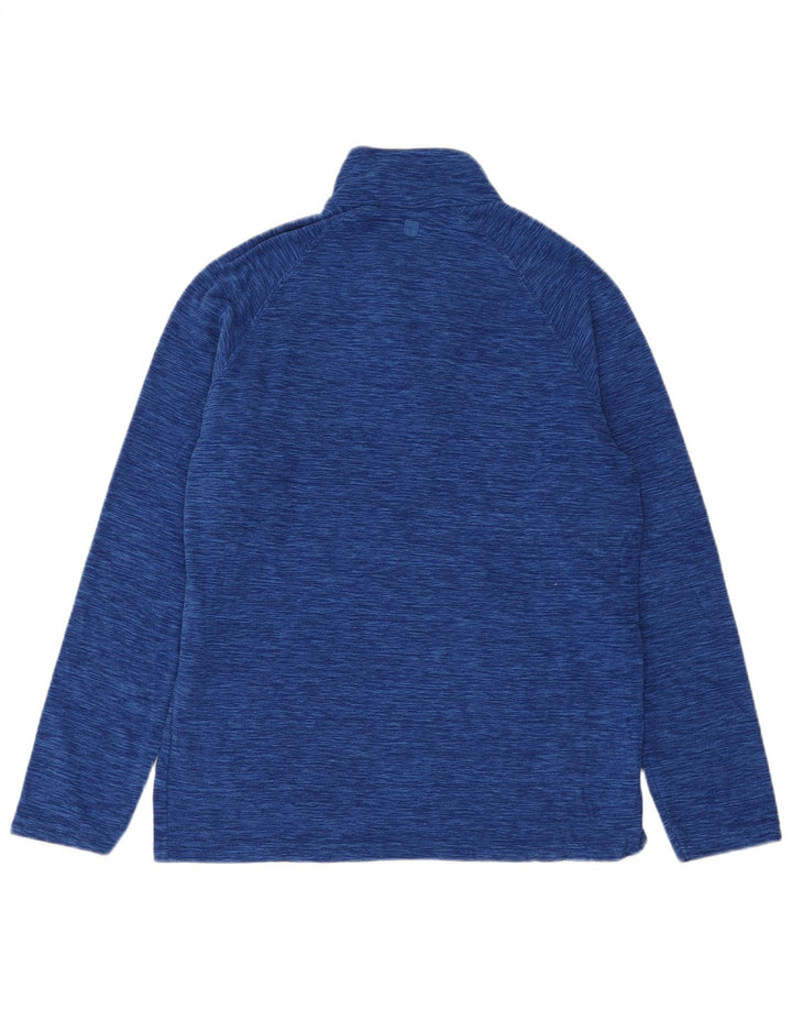 Męski sweter polarowy Mountain Warehouse z zamkiem błyskawicznym, średni, granatowy, nakrapiany