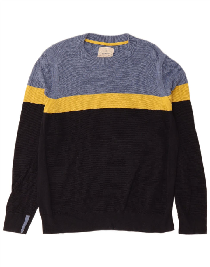 Damski sweter z dekoltem w łódkę White Stuff UK 10, mały, czarny, z blokami kolorów