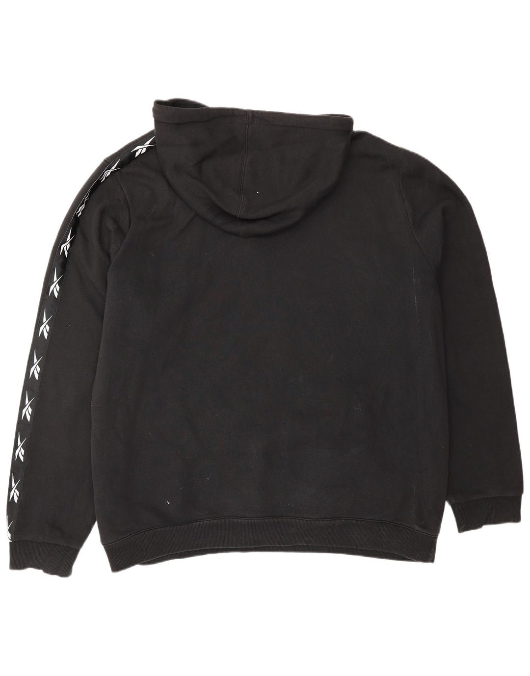 Męski sweter z kapturem i grafiką REEBOK XL, czarny, bawełniany