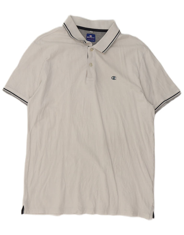 Męska koszulka polo Champion XL w białe paski, bawełniana