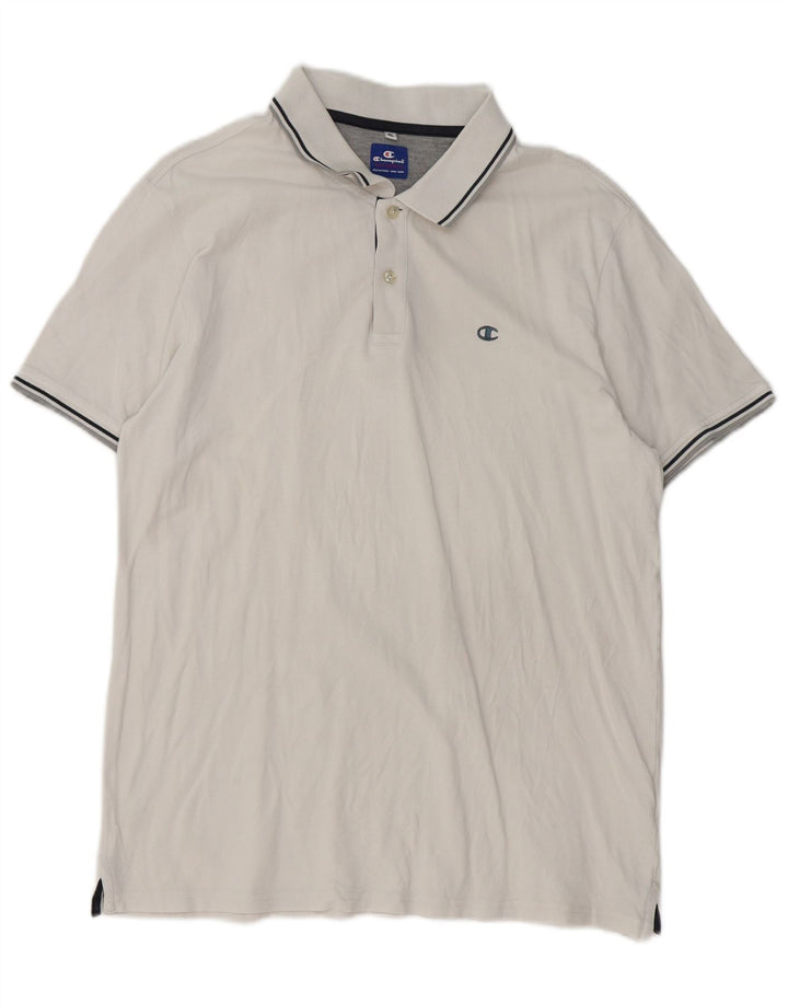Męska koszulka polo Champion XL w białe paski, bawełniana