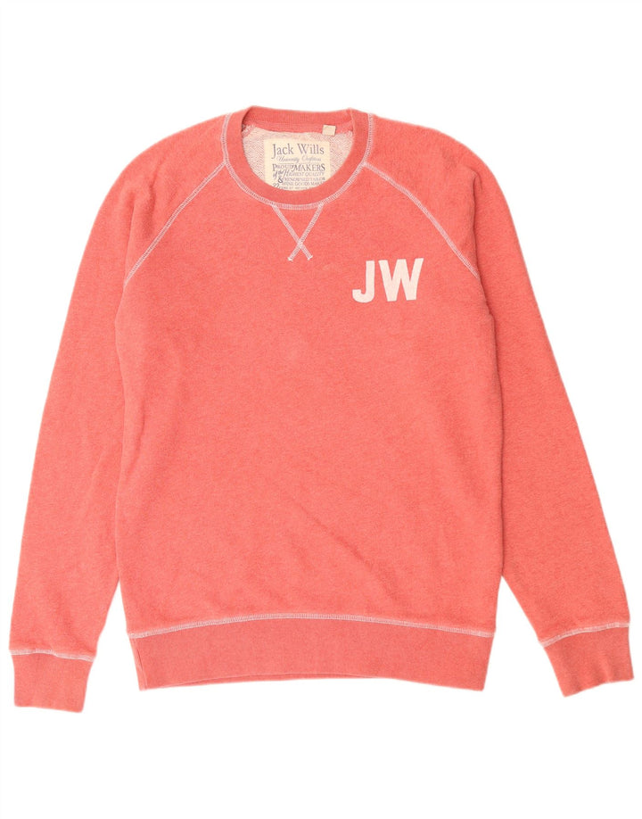 Męska bluza z grafiką JACK WILLS, bawełniana, w kolorze średnio czerwonym