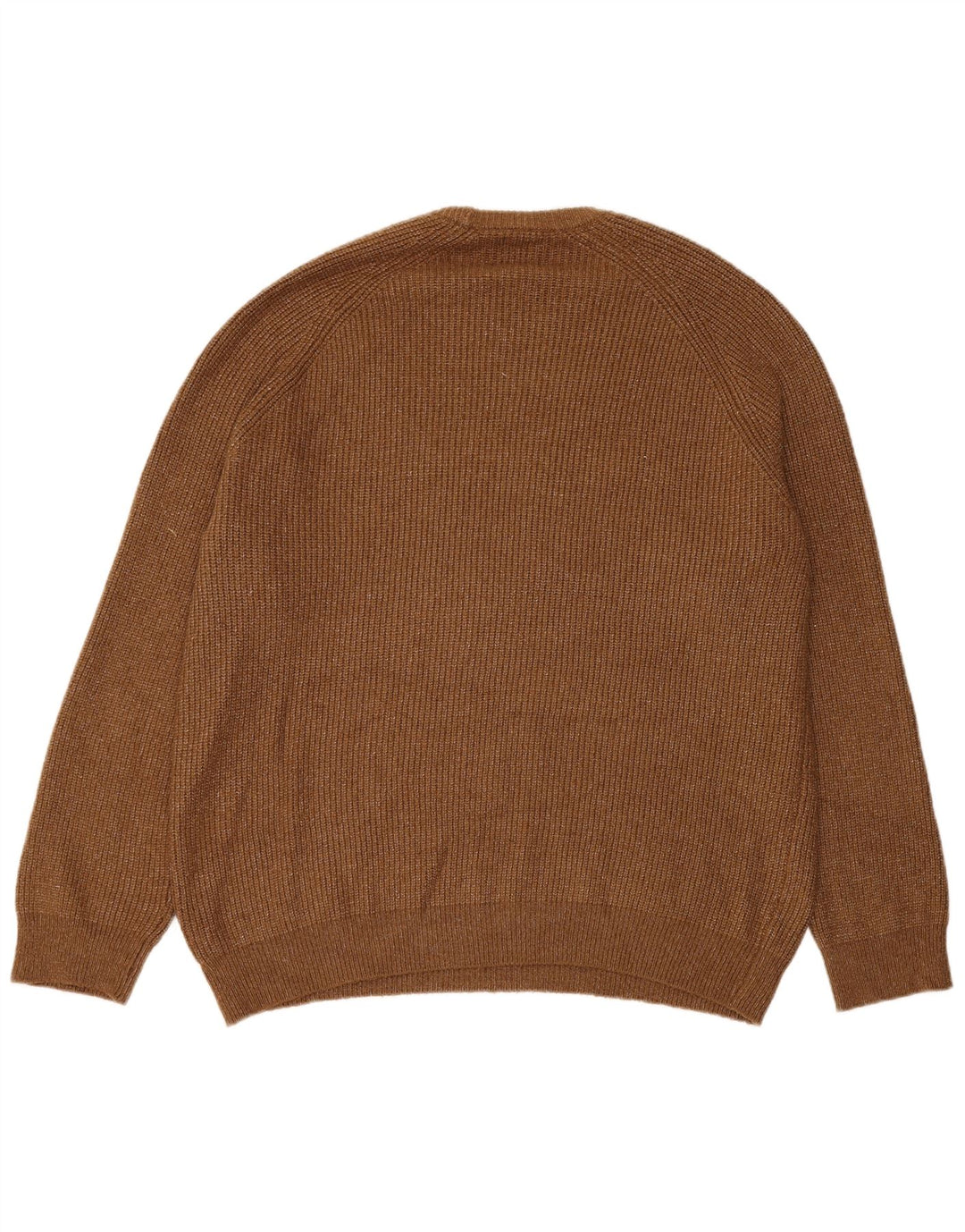 Marks & Spencer Męski sweter z okrągłym dekoltem 3XL, brązowy, nakrapiany poliamid