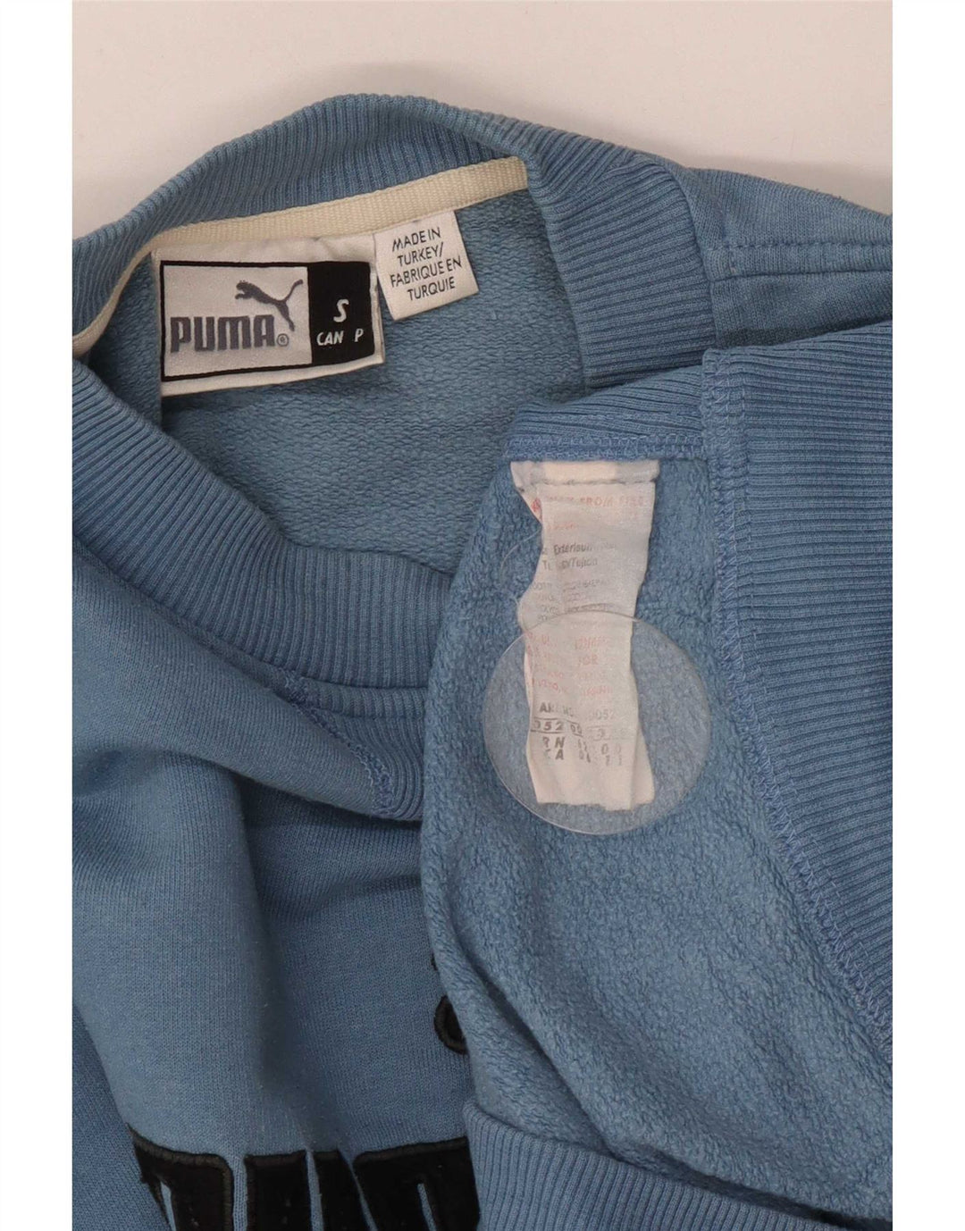 Męska bluza z grafiką Puma o luźnym kroju, mała, niebieska, bawełniana