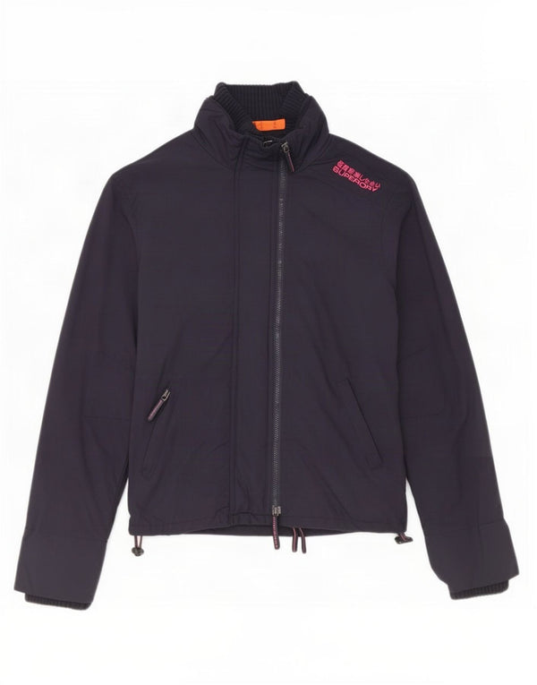 Damska kurtka przeciwdeszczowa Superdry Graphic UK 18 XL Granatowy nylon