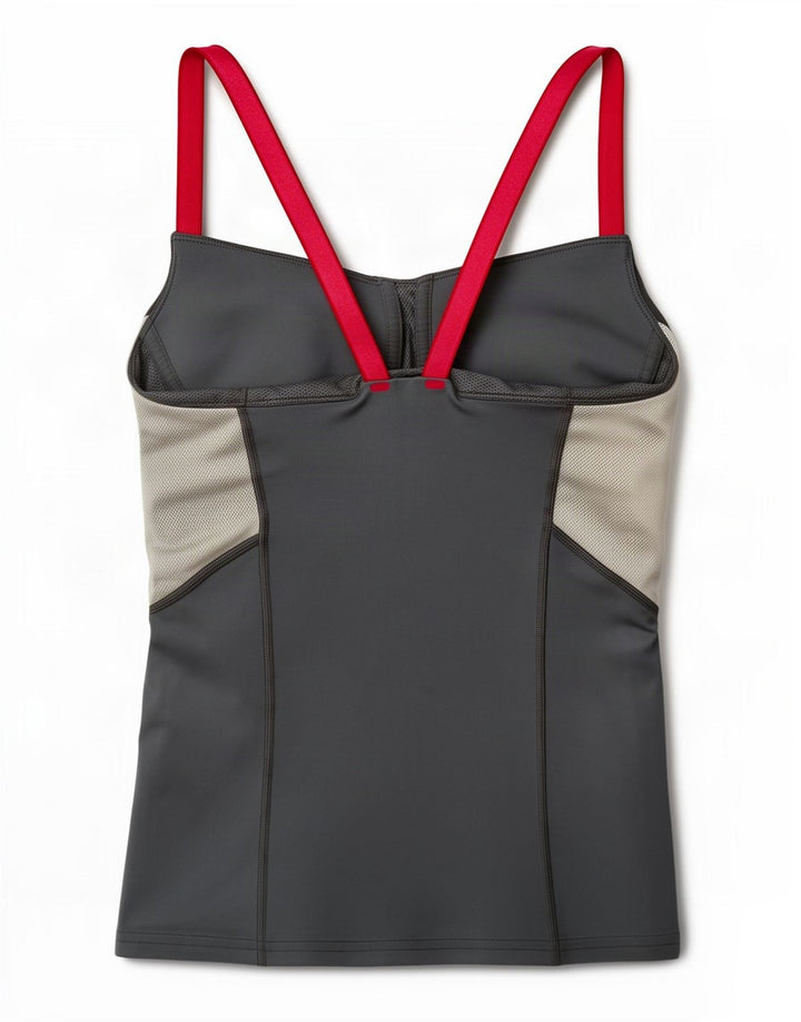 Damska kamizelka Nike Dri Fit Top UK 10, mały, szary poliester z blokami kolorów