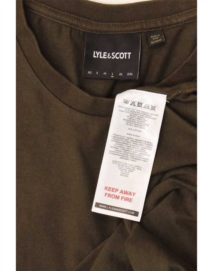 T-shirt męski Lyle & Scott, duży, bawełniany khaki