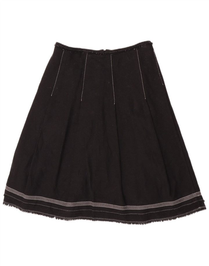Damska spódnica w kształcie litery A Max & Co. UK 12 Medium W30 Czarna wełna