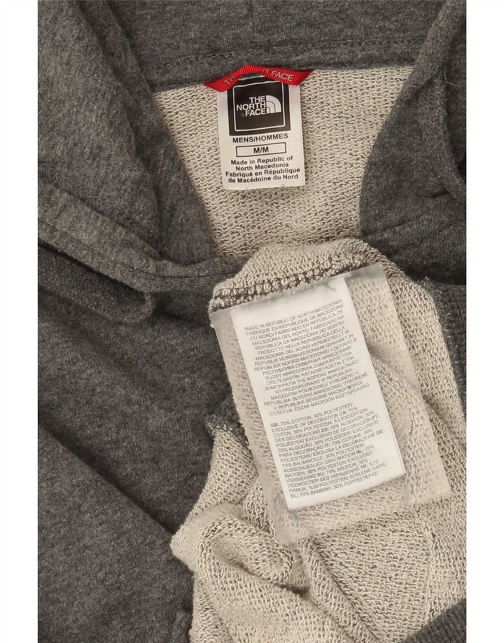 Męski sweter z kapturem i zamkiem The North Face, średnioszary, bawełniany