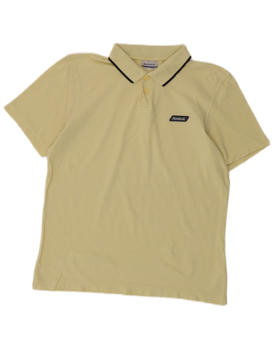 Męska koszulka polo REEBOK, średnia żółta bawełna