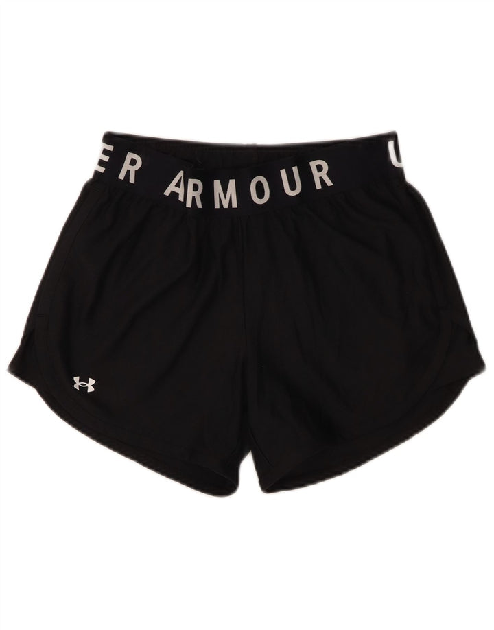 Damskie spodenki sportowe Under Armour Graphic UK 10, małe, czarne, poliestrowe