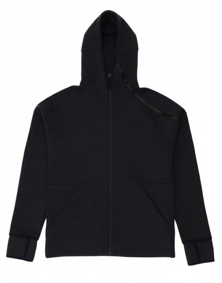 ADIDAS Mens Zip Hoodie Sweater Medium Navy Blue Polyester