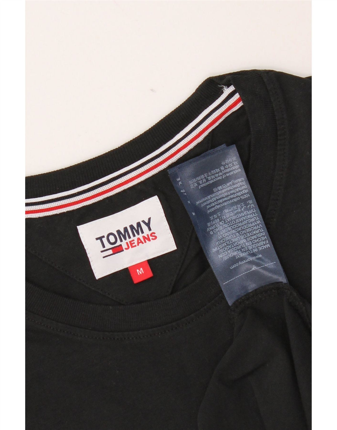 T-shirt męski Tommy Hilfiger Top, średni czarny, bawełniany
