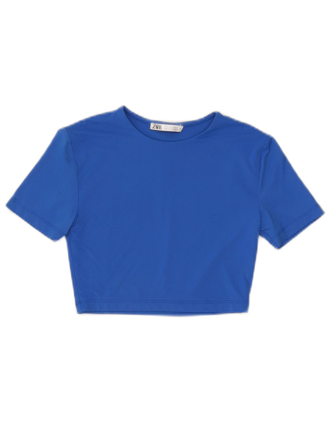 Damska koszulka Crop Top Zara UK 8 Small Blue