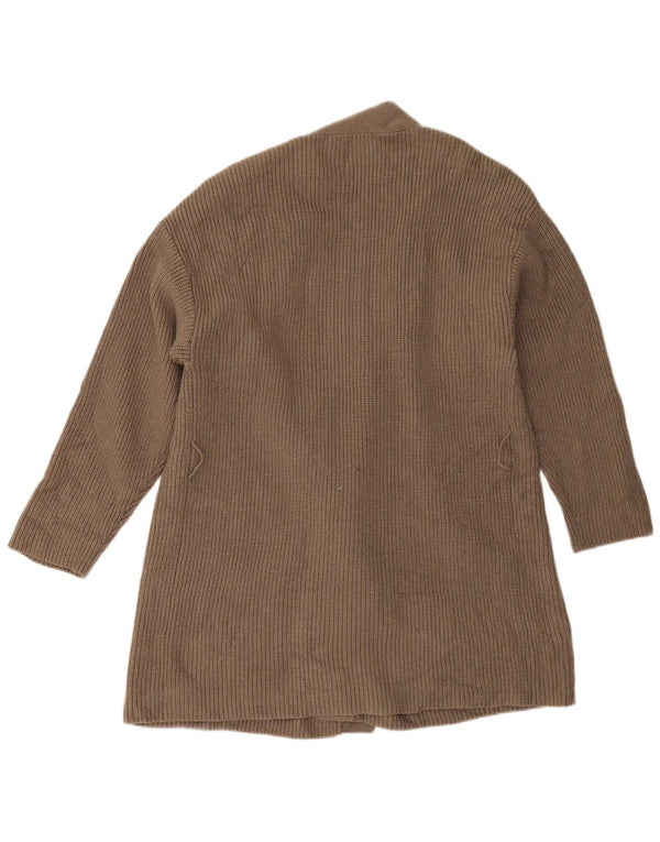 Damski sweter oversize z długimi rękawami i otwartym kardiganem Zara UK 10 Small Brown