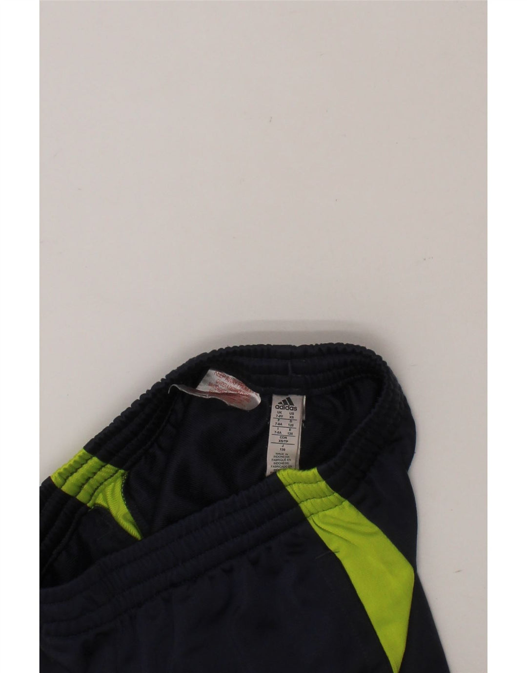 ADIDAS Boys Sport Shorts 7-8 Years  Navy Blue Colourblock Polyester Vintage Adidas and Second-Hand Adidas from Messina Hembry 