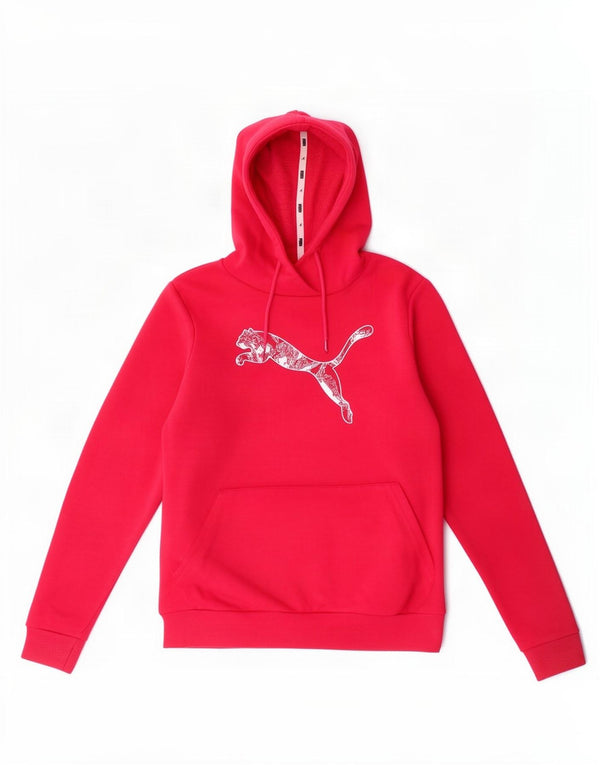 Damska bluza z kapturem Puma Graphic UK 6 XS Różowa bawełna