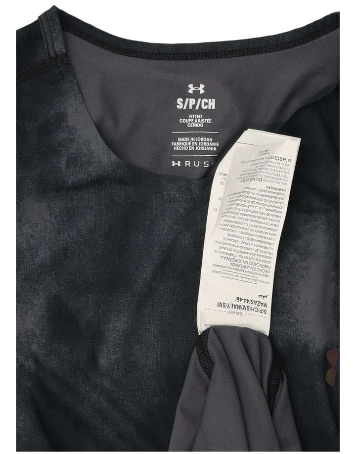 Męski dopasowany t-shirt Under Armour, mały, czarny, poliestrowy krawat