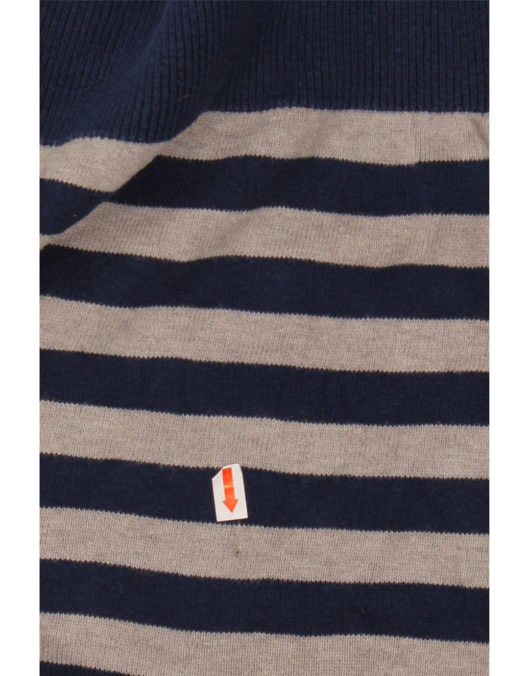 Męski sweter ADIDAS z dekoltem w kształcie litery V, mały, bawełniany w granatowe paski