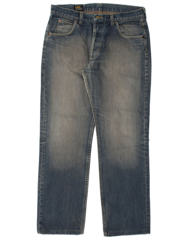 Męskie jeansy Lee Seattle Straight W34 L30 Niebieskie bawełniane