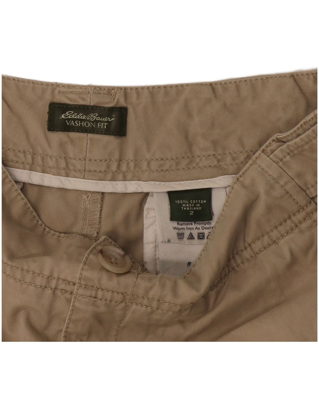 Damskie spodenki chino EDDIE BAUER Vashon Fit US 2 XS W25 beżowa bawełna