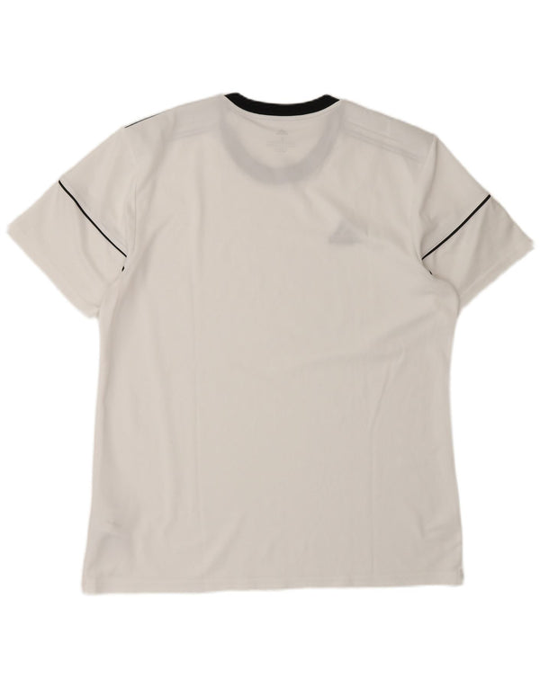 Adidas Męska koszulka Climalite Top, duża, biała, z poliestru