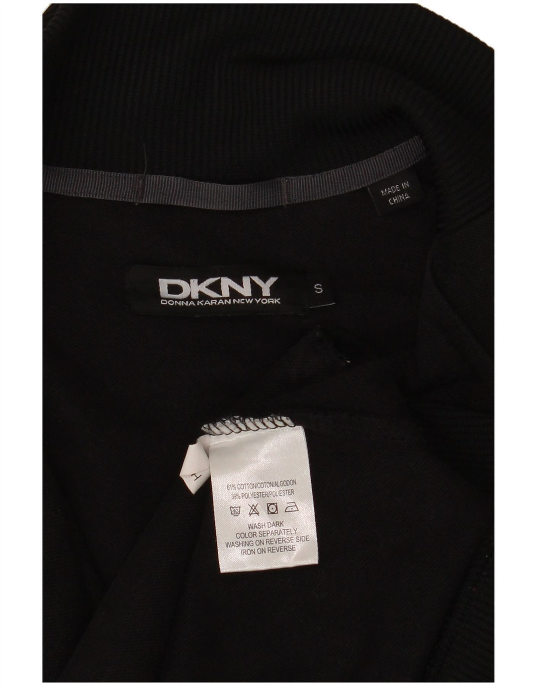 Dkny Męska kurtka dresowa, mała, czarna, bawełniana