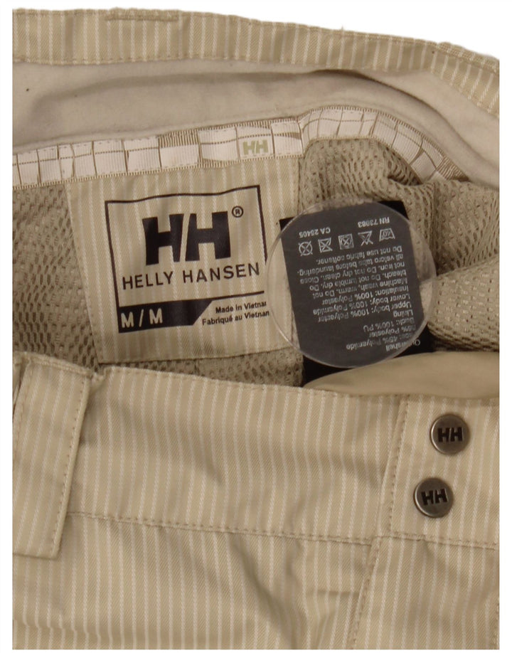 Męskie spodnie wiatrówki Helly Hansen Medium W30 L31 w beżowe paski