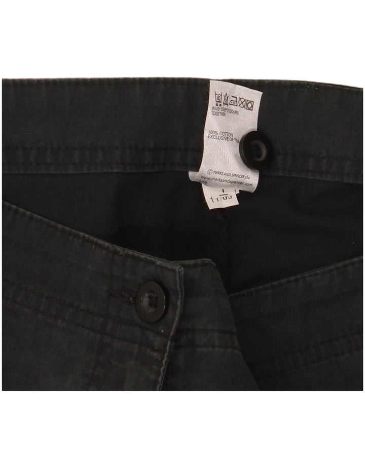 Marks & Spencer Damskie spodenki Chino UK 12 Medium W32 Czarne bawełniane