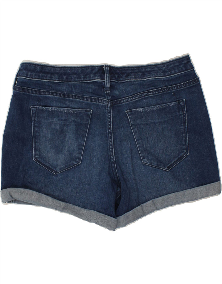 MOSSIMO Womens Mid Rise Denim Shorts US 8 Medium W29 Navy Blue Cotton Vintage Mossimo and Second-Hand Mossimo from Messina Hembry 