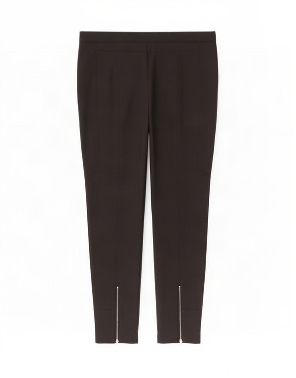 Zara Womens Slim Casual Trousers Large W30 L30 Black Cotton