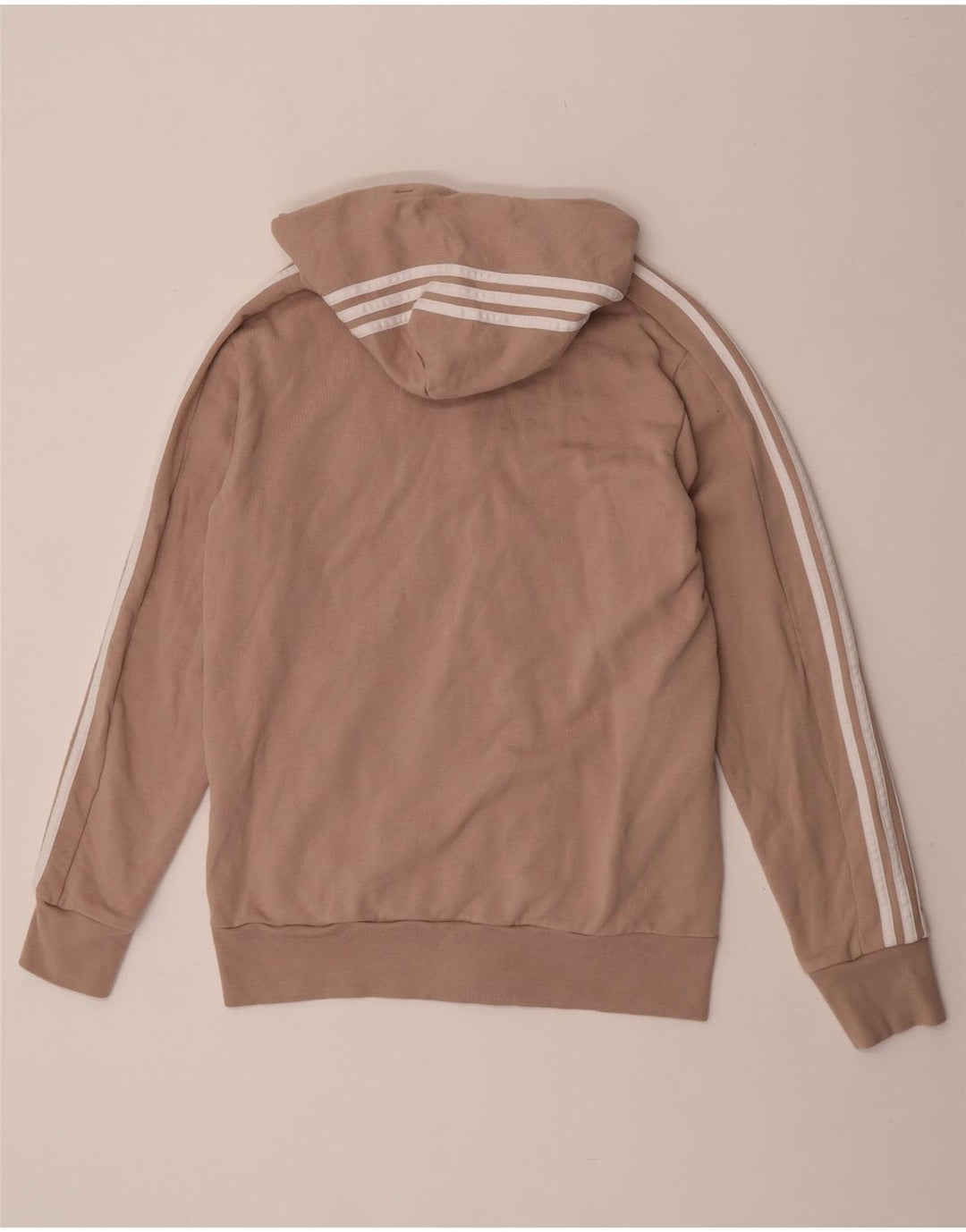 Adidas Męski sweter z kapturem i zamkiem błyskawicznym Średni brązowy, bawełniany blok kolorów