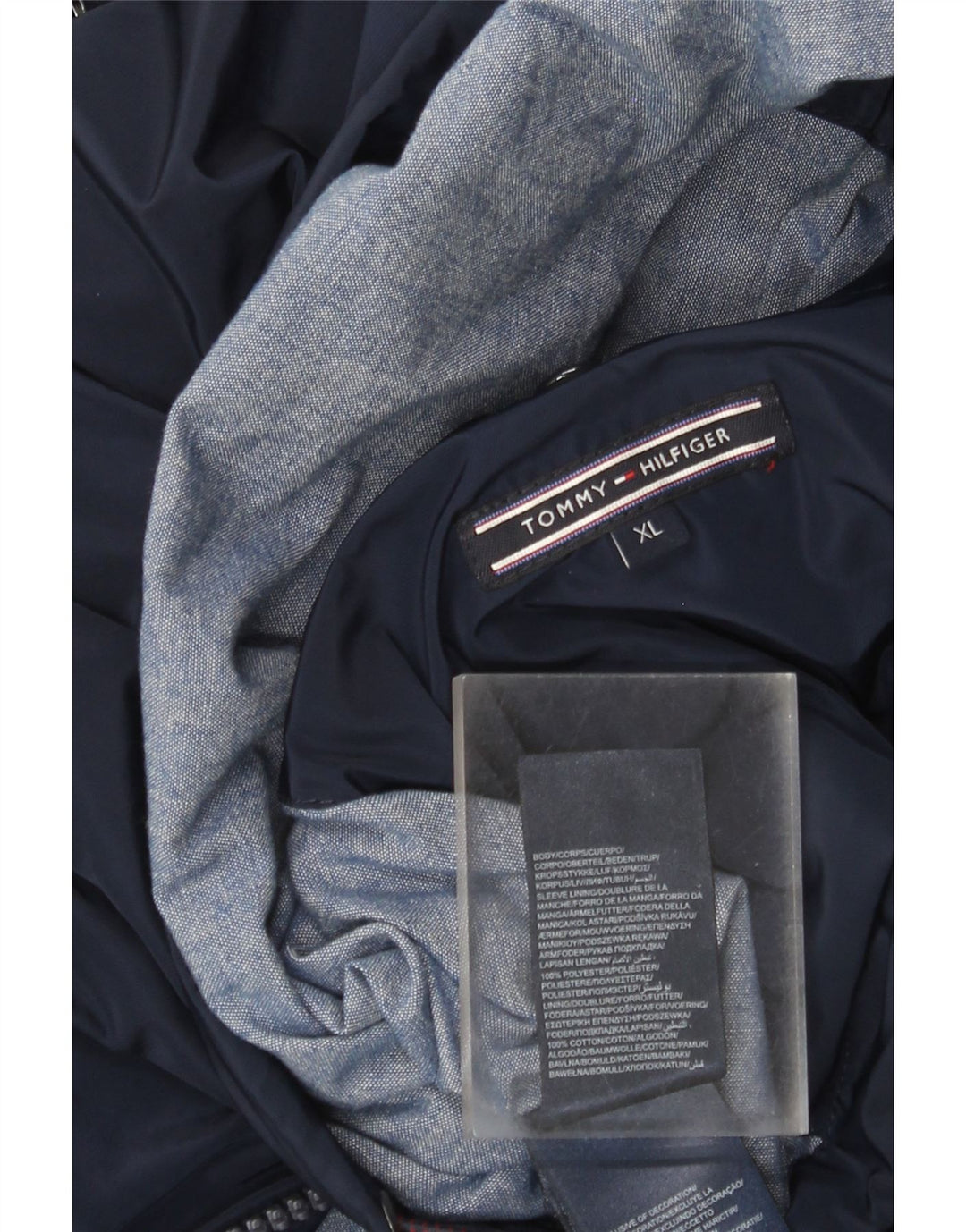 Męska kurtka wiatrówka Tommy Hilfiger UK 42 XL, granatowa, poliester
