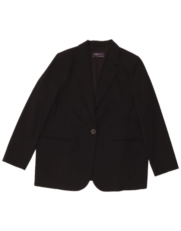 Marks & Spencer Damska marynarka oversize zapinana na 1 guzik, UK 18 XL, czarna