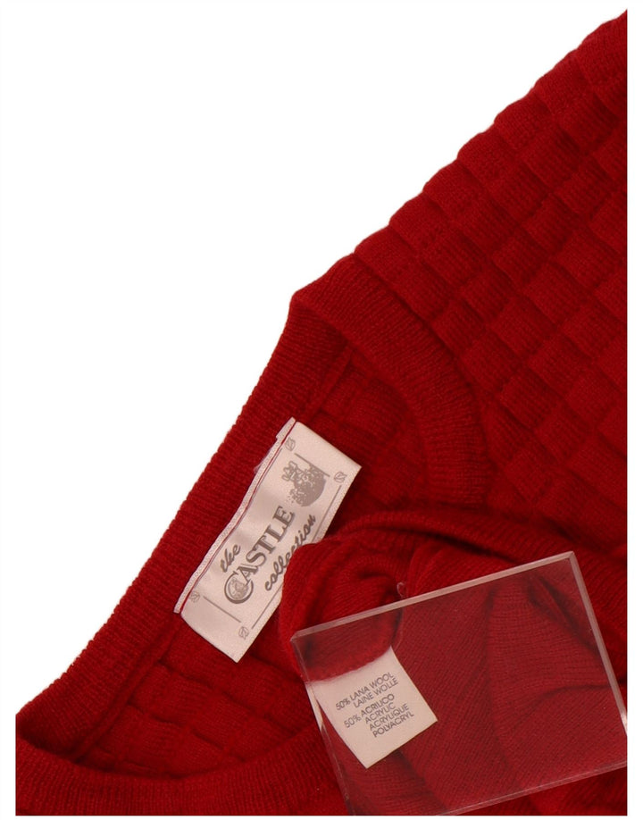 Damski sweter oversize z kolekcji Castle UK 14, średni czerwony
