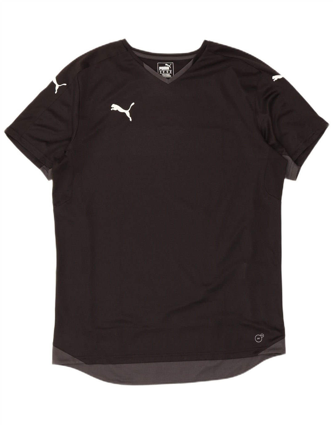 Męska koszulka t-shirt Puma Lash Top XL, czarny, poliester z blokami kolorów
