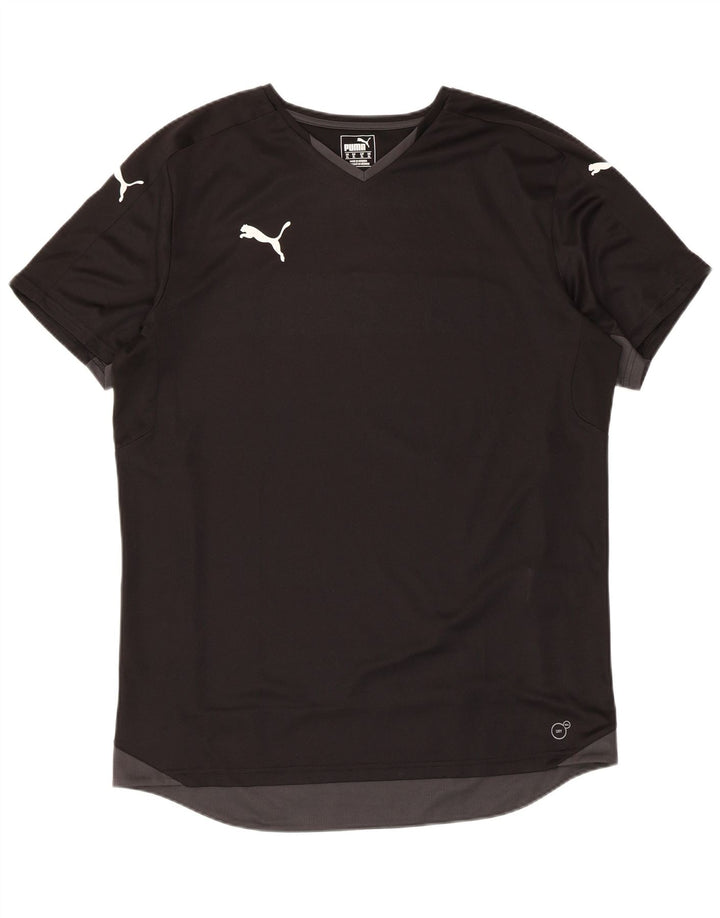 Męska koszulka t-shirt Puma Lash Top XL, czarny, poliester z blokami kolorów